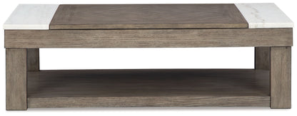 Loyaska - Grayish Brown / White - Lift Top Cocktail Table - Hornell Furniture Outlet