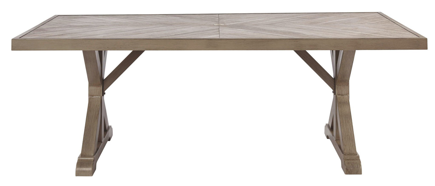 Beachcroft - Rect Dining Table W/Umb Opt - Hornell Furniture Outlet