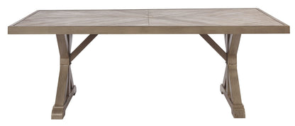 Beachcroft - Rect Dining Table W/Umb Opt - Hornell Furniture Outlet