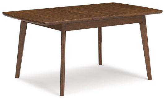 Lyncott - Brown - Rectangular Dining Room Butterfly Extension Table - Hornell Furniture Outlet