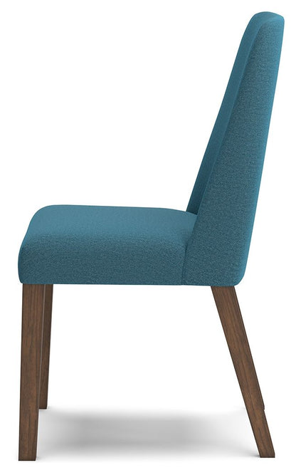Lyncott - Blue / Brown - Dining Uph Side Chair (Set of 2) - Hornell Furniture Outlet