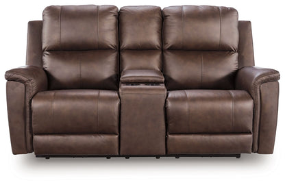 Bleckley - Power Reclining Loveseat With Console / Adjustable Headrest - Hornell Furniture Outlet
