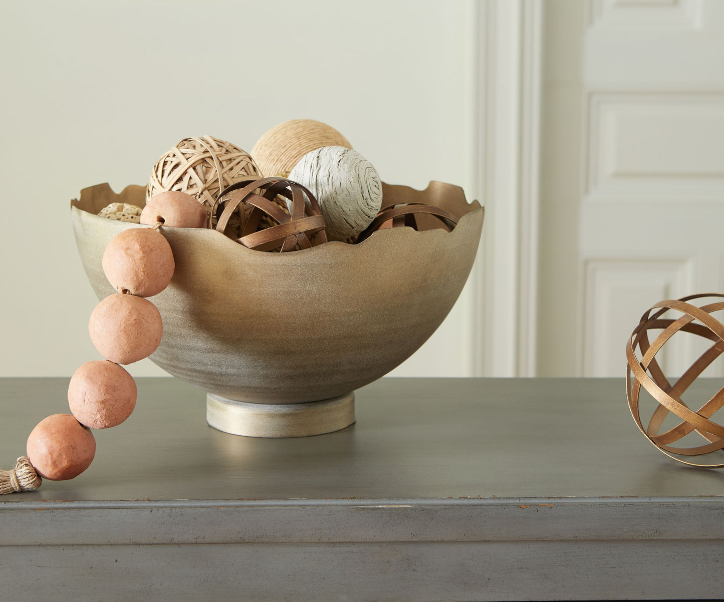 Maura - Antique Gold Finish - Bowl - Hornell Furniture Outlet