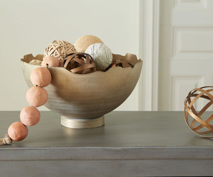 Maura - Antique Gold Finish - Bowl - Hornell Furniture Outlet
