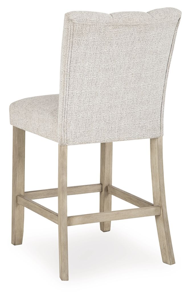 Larawyn - Upholstered Barstool (Set of 2) - Bisque - Hornell Furniture Outlet