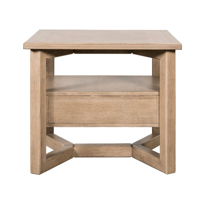 Proximity Place - Rectangular End Table - Light Brown - Hornell Furniture Outlet