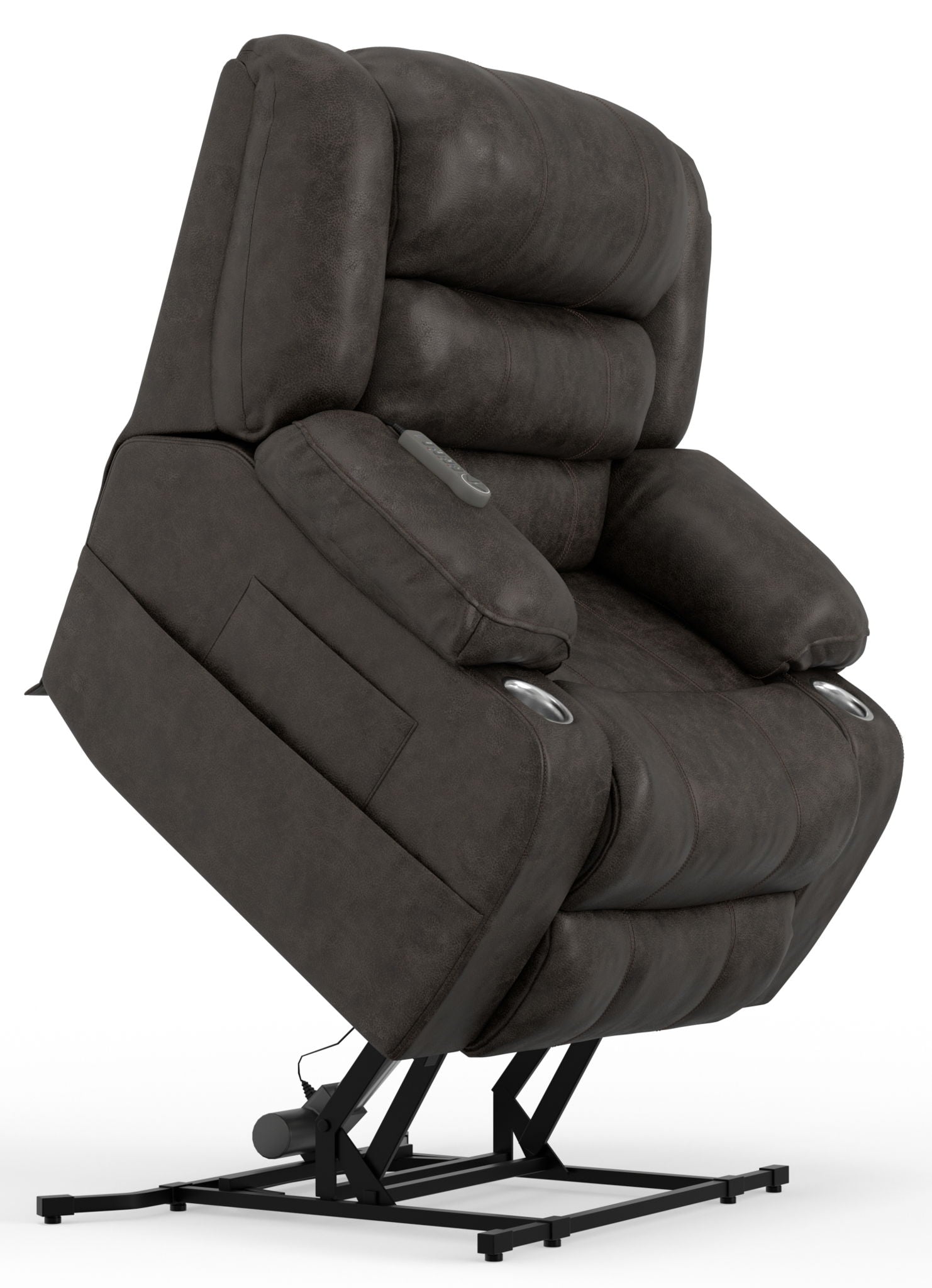Tucker - Power Lift Recliner With Heat & Massage - Steel - Hornell Furniture Outlet