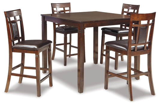 Bennox - DRM Counter Table Set (Set of 5) - Brown - Hornell Furniture Outlet