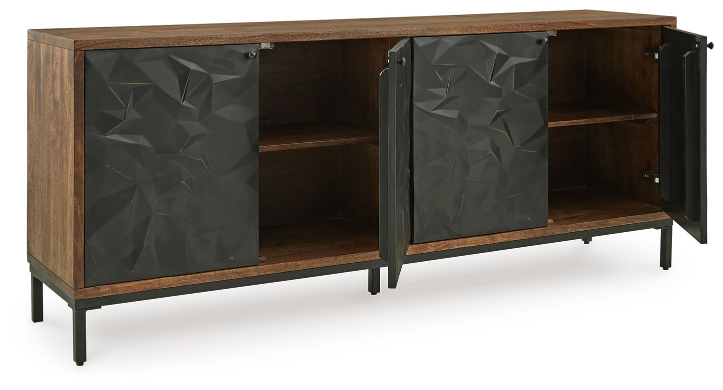 Dorannby - Black / Brown - Accent Cabinet - Hornell Furniture Outlet