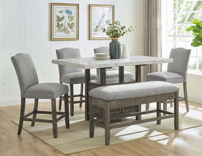 Grayson - Counter Height Set - Driftwood Base - Hornell Furniture Outlet