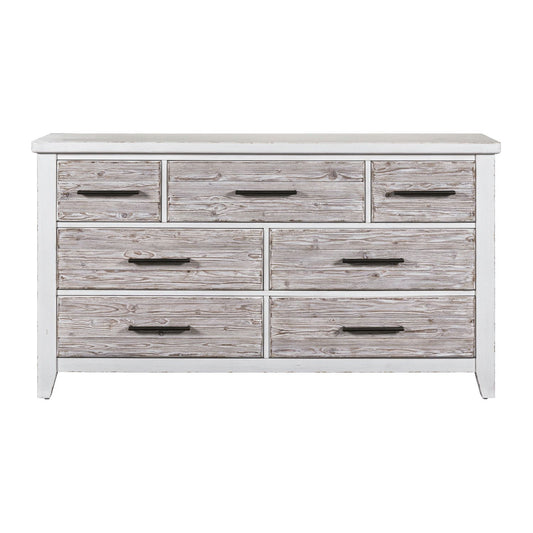 Backroads - 7 Drawer Dresser - White - Hornell Furniture Outlet