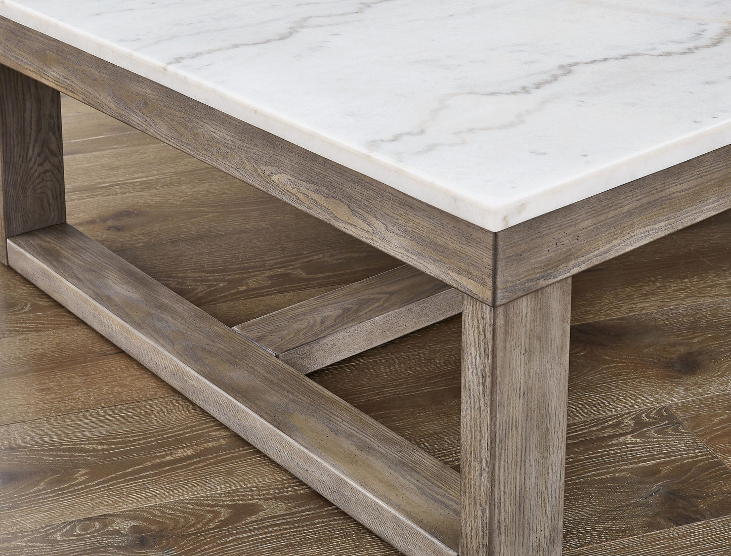 Loyaska - Brown / Ivory - Rectangular Cocktail Table - Hornell Furniture Outlet