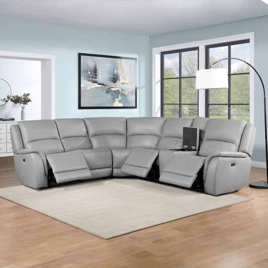 Alexandria - Leather Power Sectional - Hornell Furniture Outlet