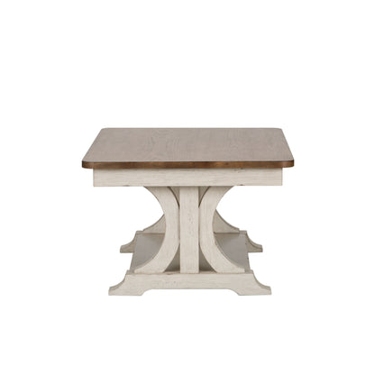 Farmhouse Reimagined - Rectangular Cocktail Table - White - Hornell Furniture Outlet