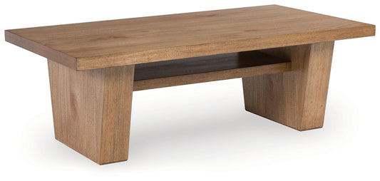 Kristiland - Light Brown - Rectangular Cocktail Table - Hornell Furniture Outlet