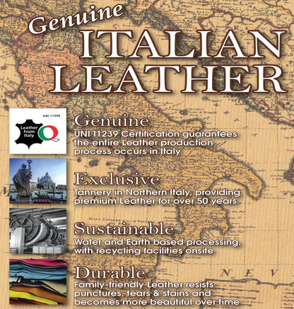 Corvara - Top Grain Italian Leather Match Chair & 1/2 - Caramel - Hornell Furniture Outlet