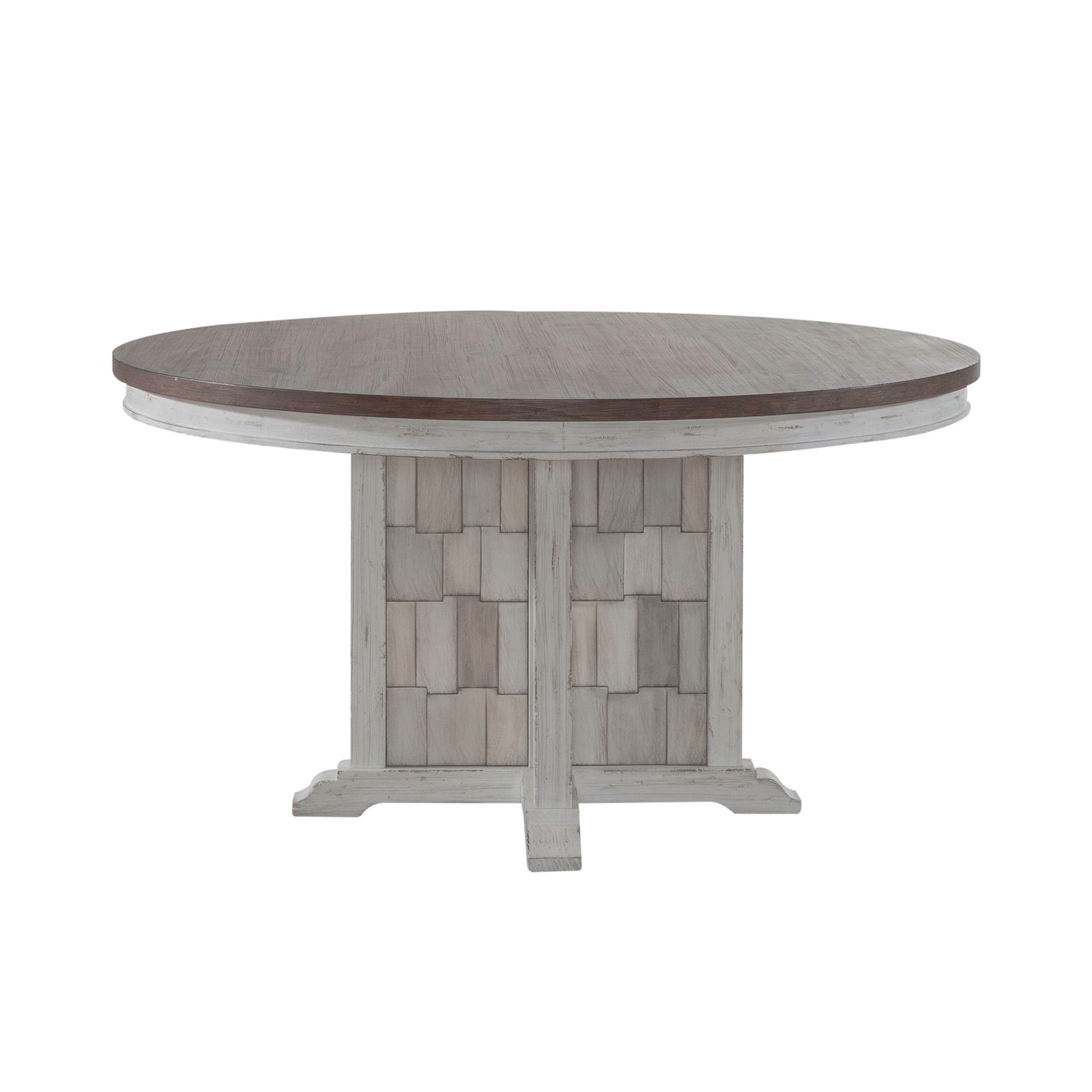 River Place - Pedestal Table - White - Hornell Furniture Outlet