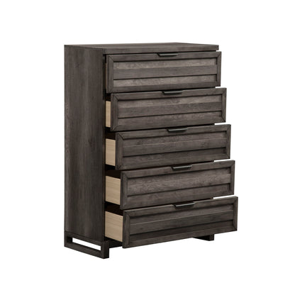 Tanners Creek - 5 Drawer Chest - Dark Gray - Hornell Furniture Outlet