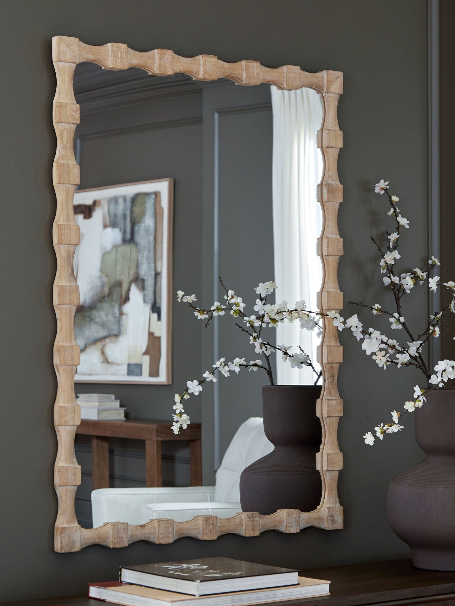 Acelmore - Light Brown - Accent Mirror - Hornell Furniture Outlet
