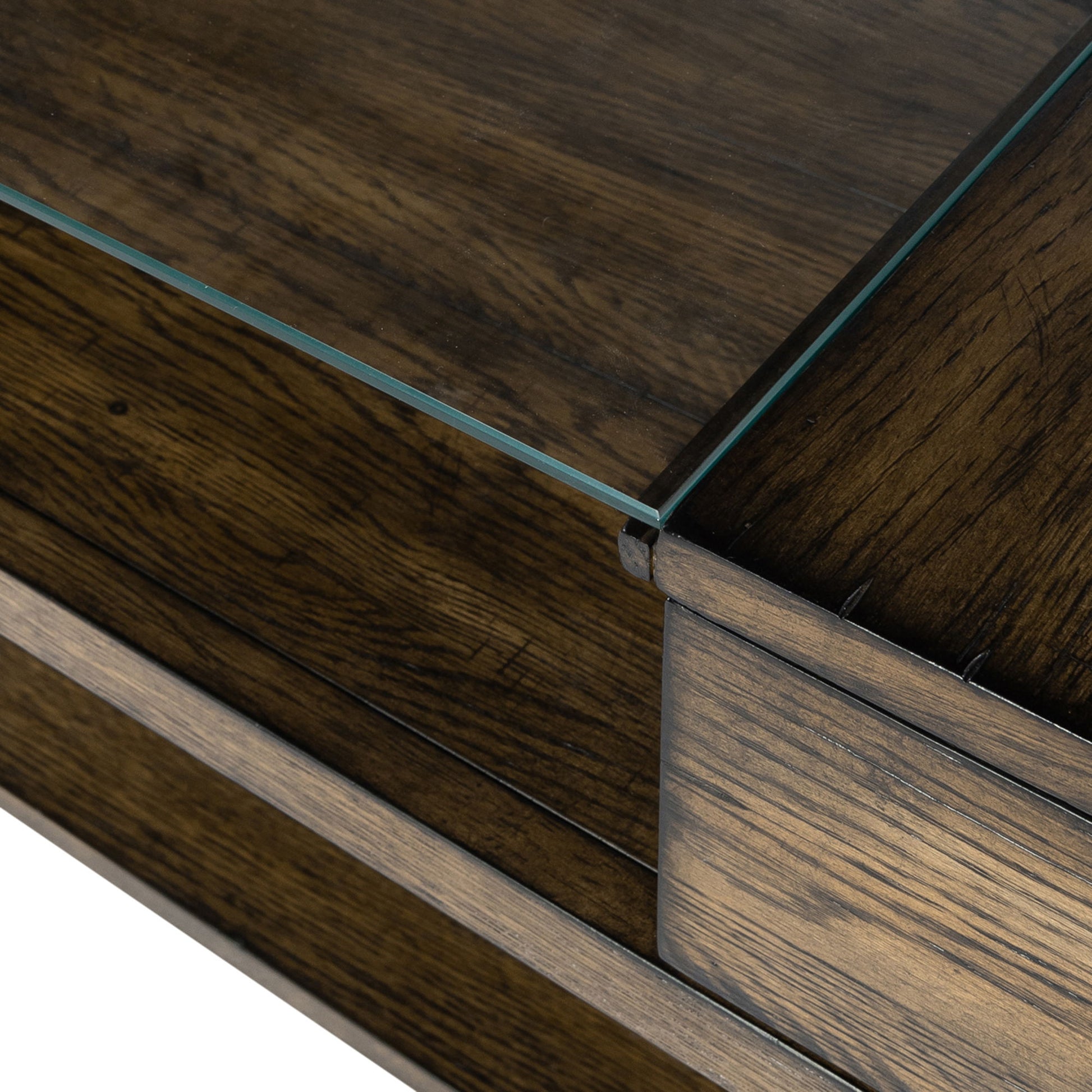 Lennox - Drawer Sofa Table - Dark Brown - Hornell Furniture Outlet