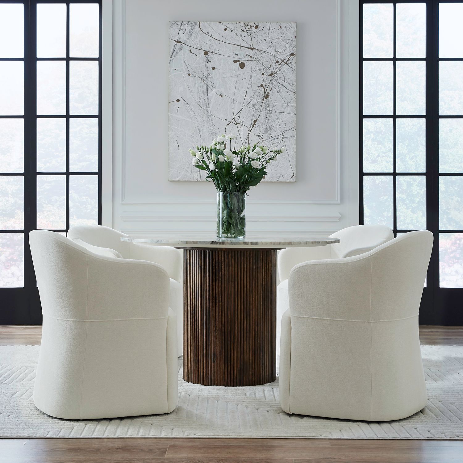 Accent Dining - Accent Chair With Casters - Hornell Furniture Outlet