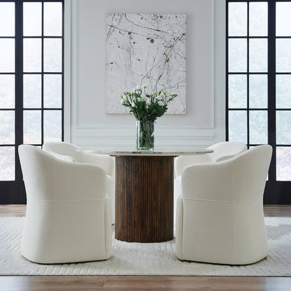 Accent Dining - Accent Chair With Casters - Hornell Furniture Outlet