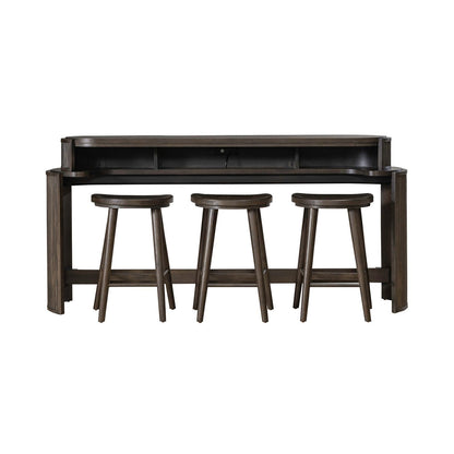 City View - 4 Piece Table Set (Console Bar Table & 3 Console Stools) - Coffee Bean - Hornell Furniture Outlet