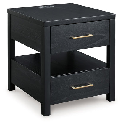 Winbardi - Black - Rectangular End Table - Hornell Furniture Outlet