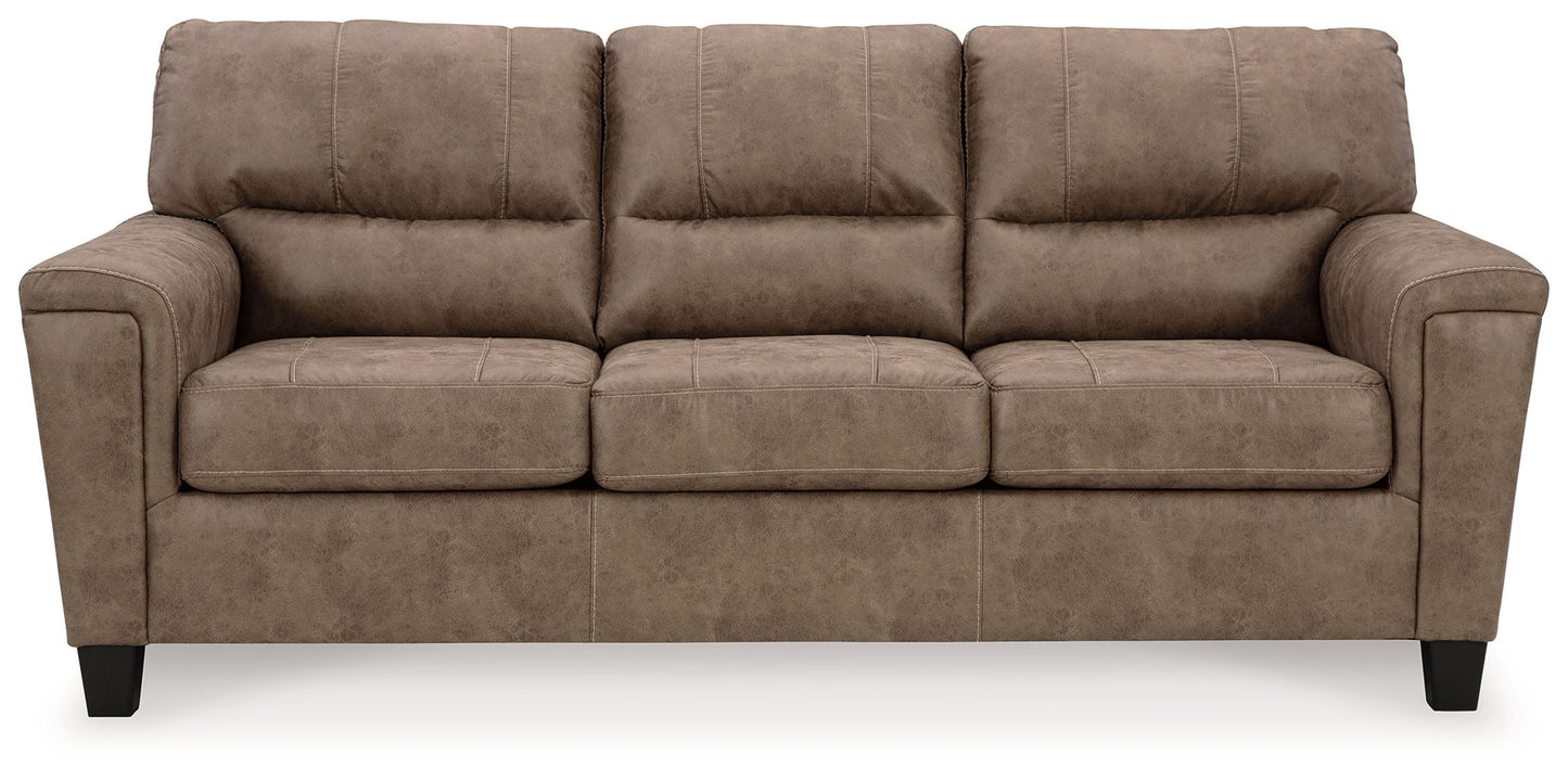 Navi - 3 Pc. - Sofa, Loveseat, Rocker Recliner - Fossil - Hornell Furniture Outlet