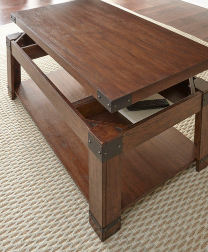 Arusha - Lift Top Cocktail Table - Brown - Hornell Furniture Outlet
