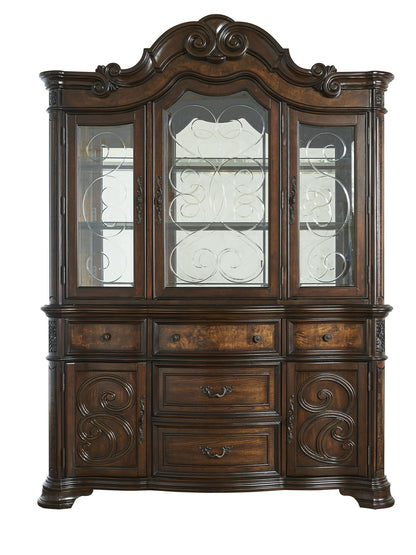 Royale - Buffet And Hutch - Dark Brown - Hornell Furniture Outlet