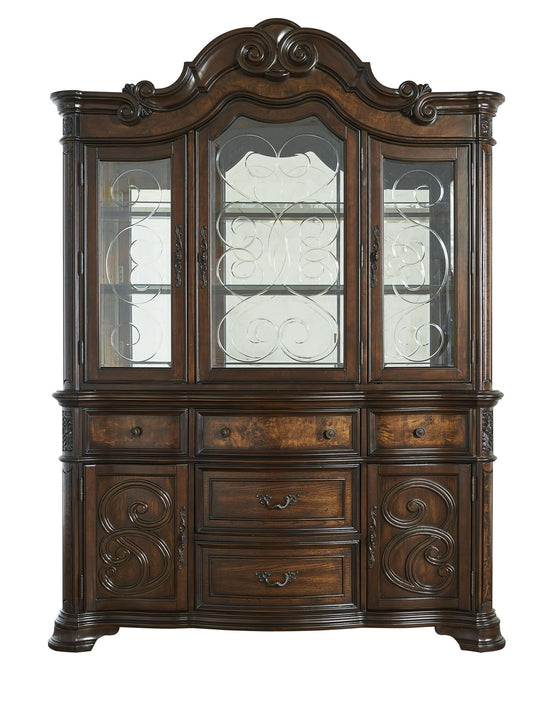 Royale - Buffet And Hutch - Dark Brown - Hornell Furniture Outlet