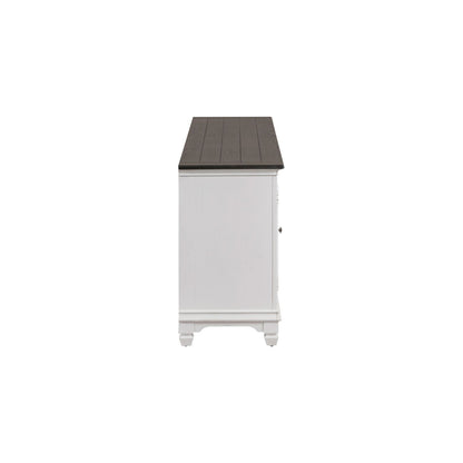 Fireplace TV Consoles - 417 80" Console With Fire FTS - White - Hornell Furniture Outlet