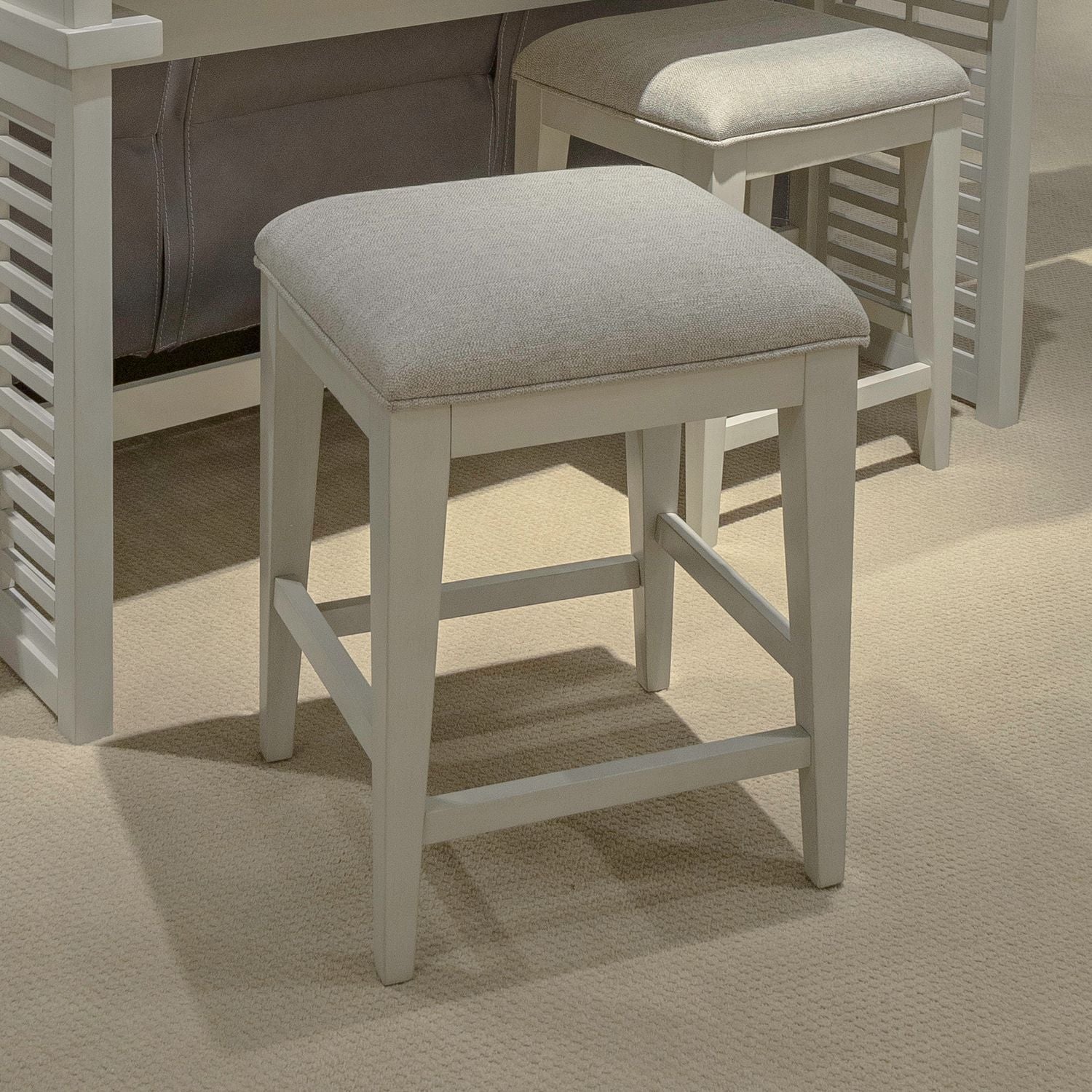 Berkley Square - Upholstered Console Stool (RTA) - Brown - Hornell Furniture Outlet
