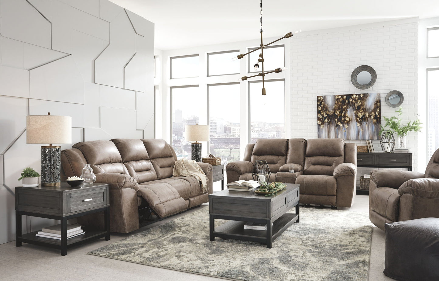 Stoneland - Power Reclining Living Room Set - Hornell Furniture Outlet