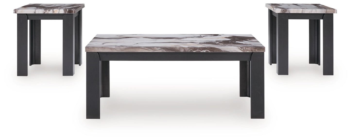 Jazmore - Dark Brown - Occasional Table Set (Set of 3) - Hornell Furniture Outlet