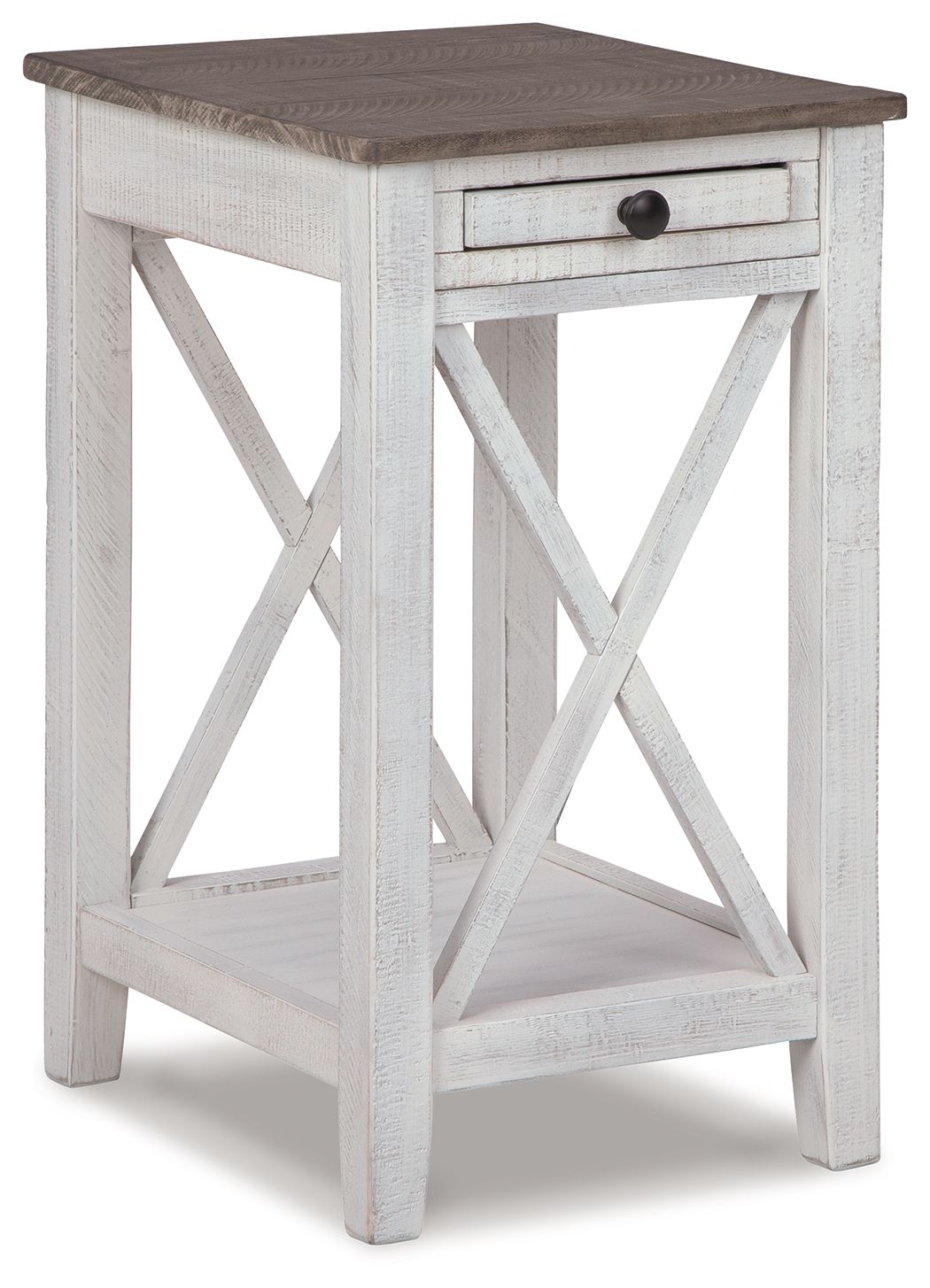 Adalane - Accent Table - White / Gray - Hornell Furniture Outlet