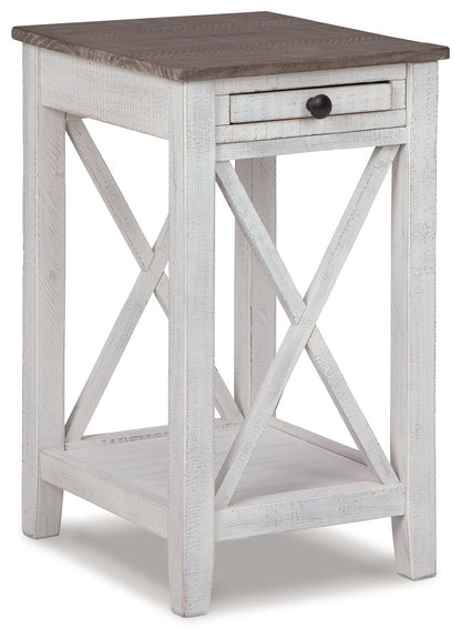 Adalane - Accent Table - White / Gray - Hornell Furniture Outlet