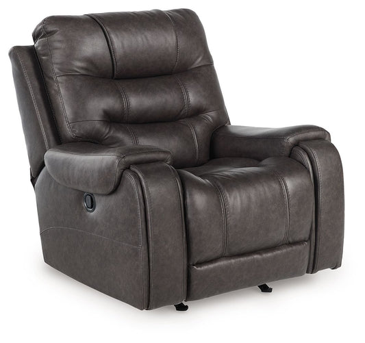 Femley - Smoke - Rocker Recliner - Hornell Furniture Outlet