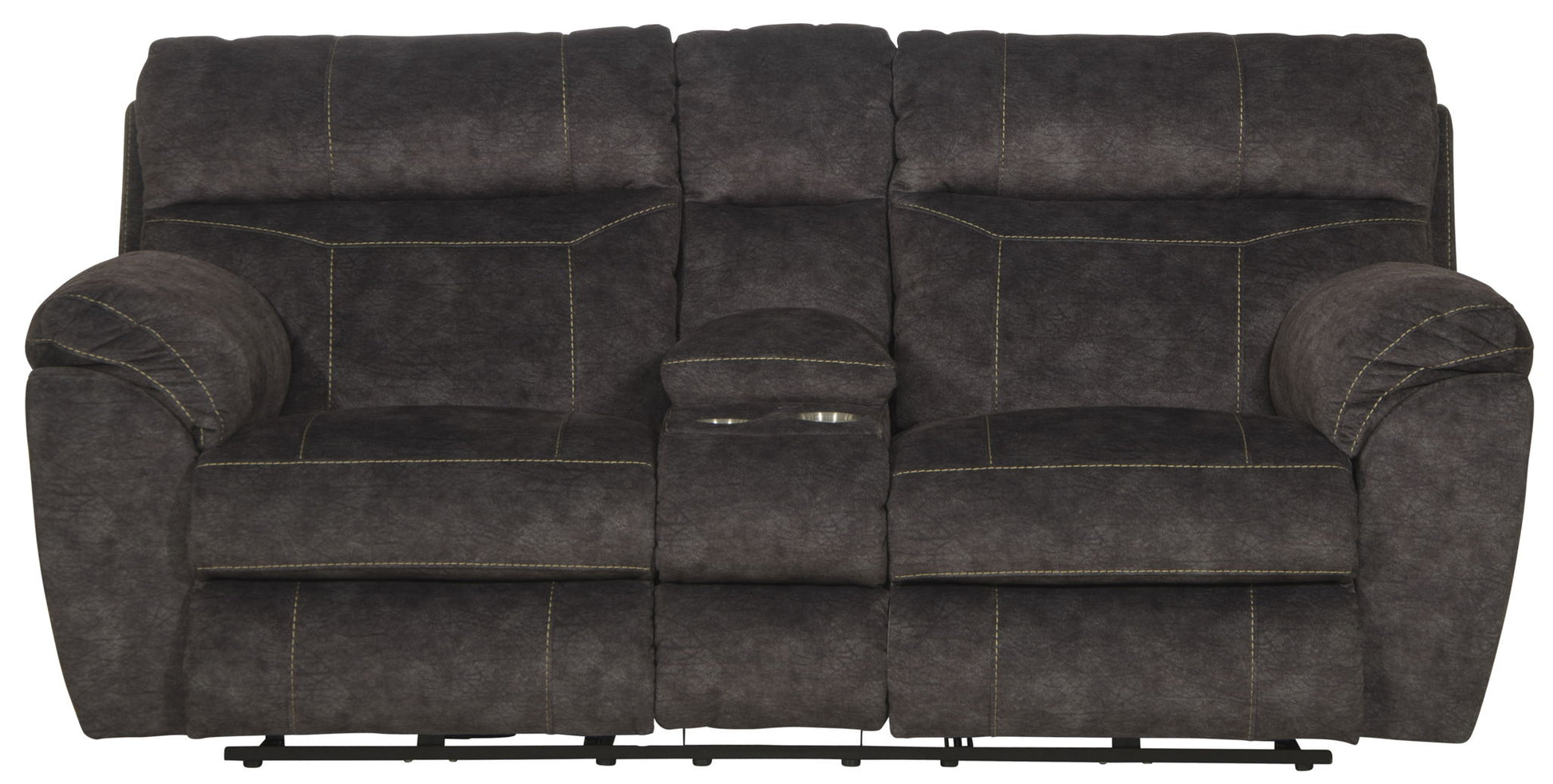 Sedona - Power Headrest Lay Flat Reclining Console Loveseat With Storage & Cupholders - Hornell Furniture Outlet