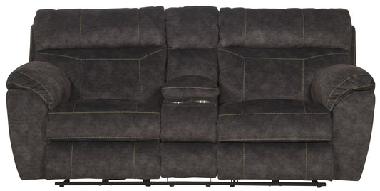 Sedona - Power Headrest Lay Flat Reclining Console Loveseat With Storage & Cupholders - Hornell Furniture Outlet