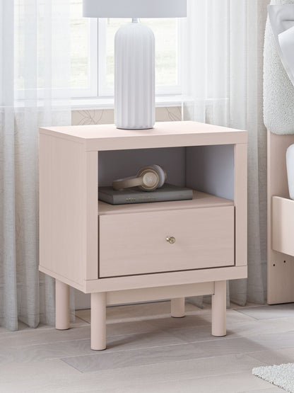 Wistenpine - Blush - One Drawer Night Stand - Hornell Furniture Outlet