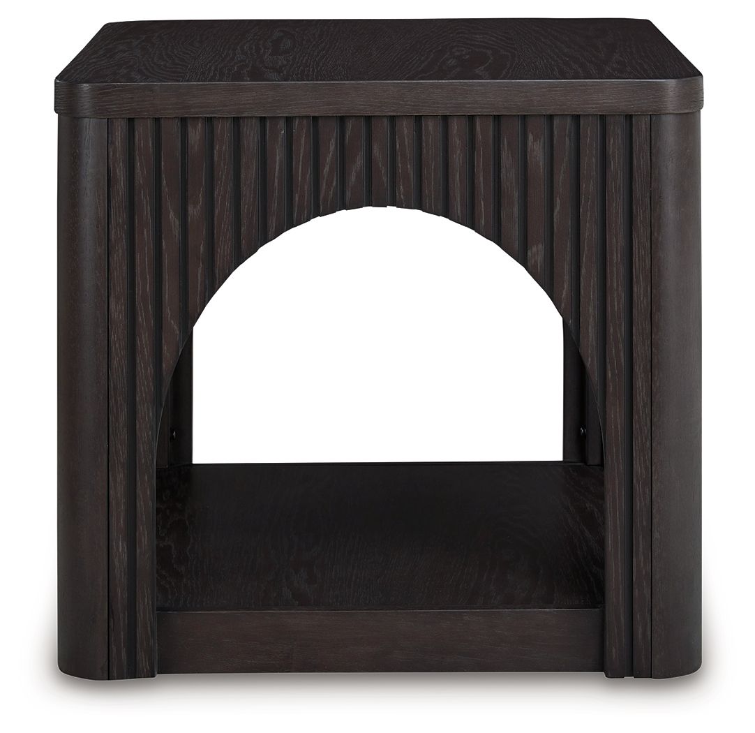 Yellink - Black - Square End Table - Hornell Furniture Outlet