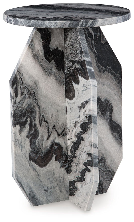 Wrenlane - Black / White / Taupe - Accent Table - Hornell Furniture Outlet