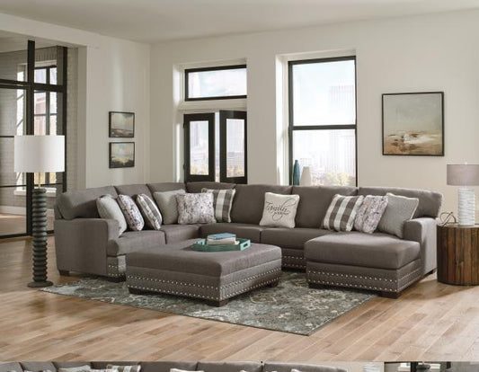 Crawford - Cocktail Ottoman - Dark Gray - Hornell Furniture Outlet