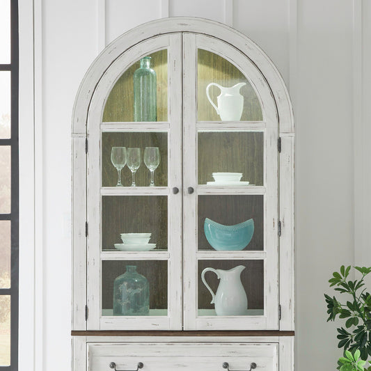 River Place - Curio Hutch - White - Hornell Furniture Outlet