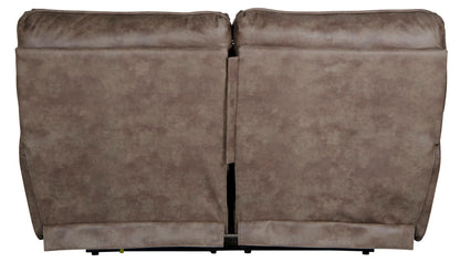 Hollins - Power Reclining Loveseat - Coffee - Hornell Furniture Outlet