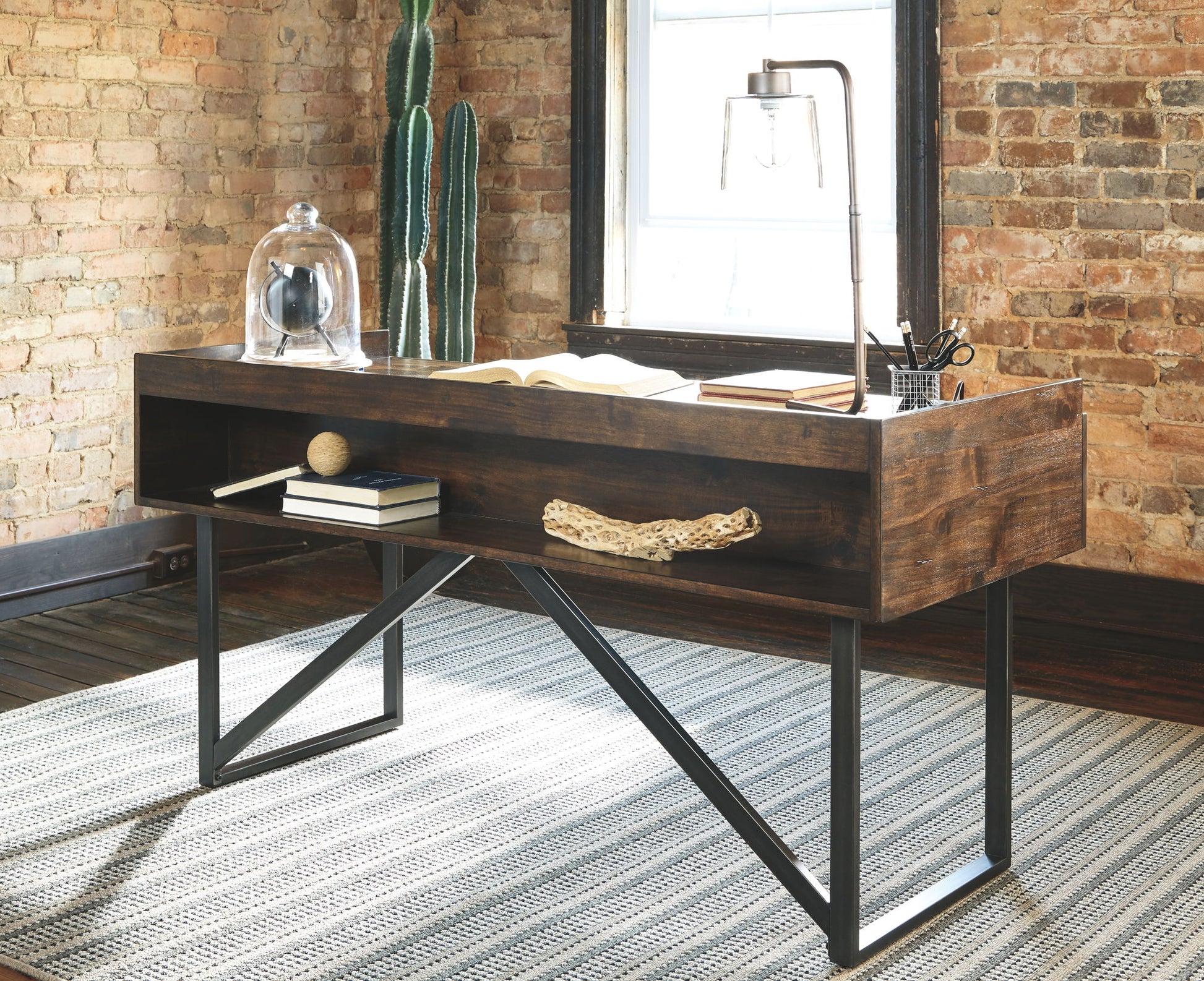 Starmore - Brown - Home Office Desk - Hornell Furniture Outlet
