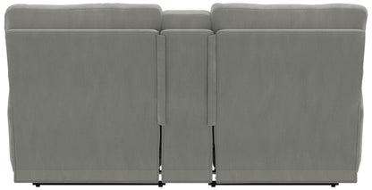 Renaldo - Power Console Loveseat With Zero Gravity Recline - Stone - Hornell Furniture Outlet