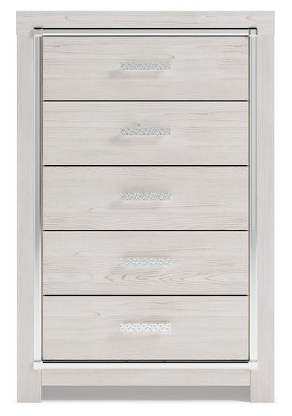 Altyra - White - Five Drawer Chest - Hornell Furniture Outlet